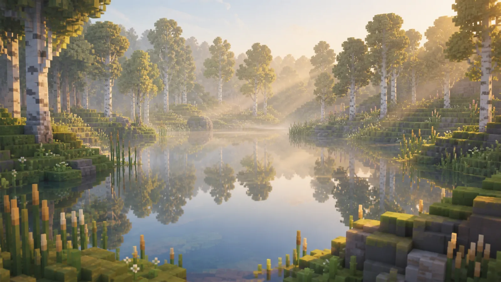 The Long Watch — still voxel water at dusk; concept art, pre-alpha