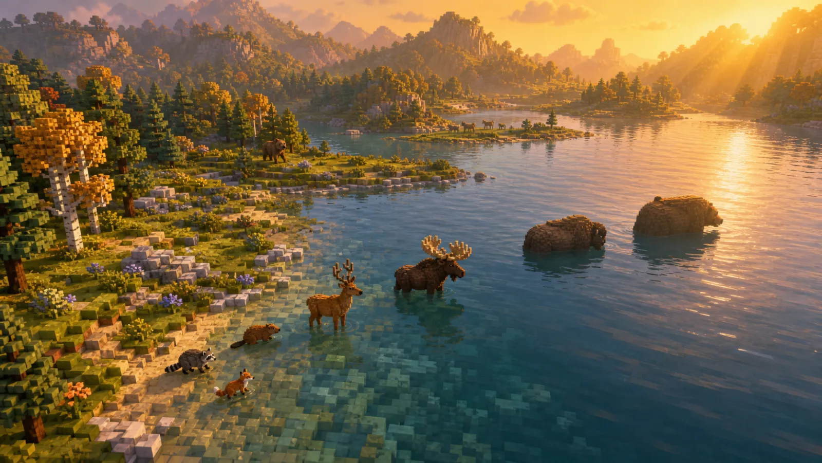 The animals standing on the lake floor — The Long Watch concept art, pre-alpha