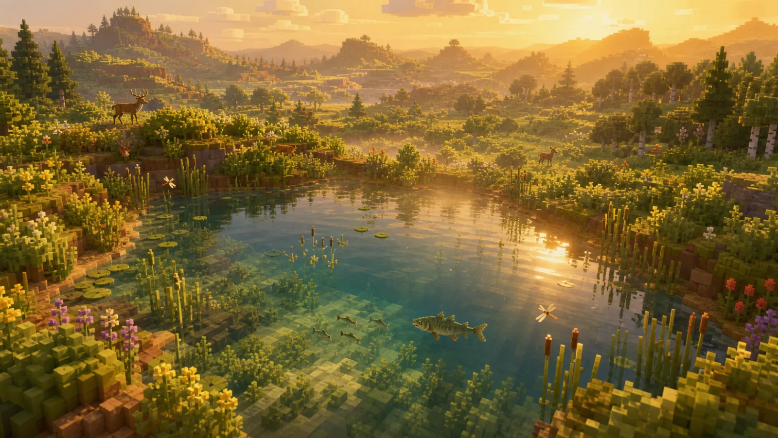 The first food chain in the water: a whole web that fits inside a pond — The Long Watch concept art, pre-alpha