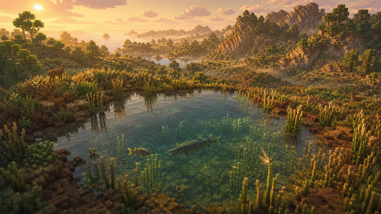 The pond that was really eight ponds: a food web with no walls — The Long Watch concept art, pre-alpha