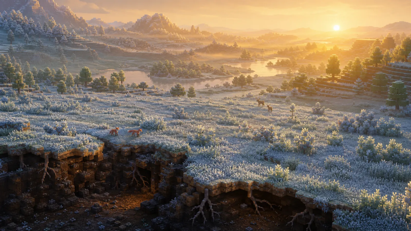 The temperature the plants feel: wiring a century of cold into the ground, not the sky — The Long Watch concept art, pre-alpha